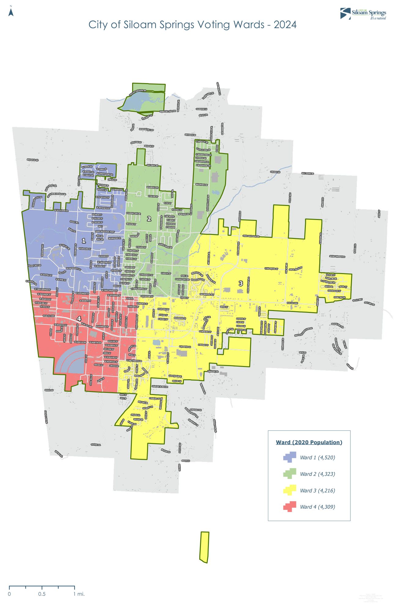 Ward map for Siloam Springs